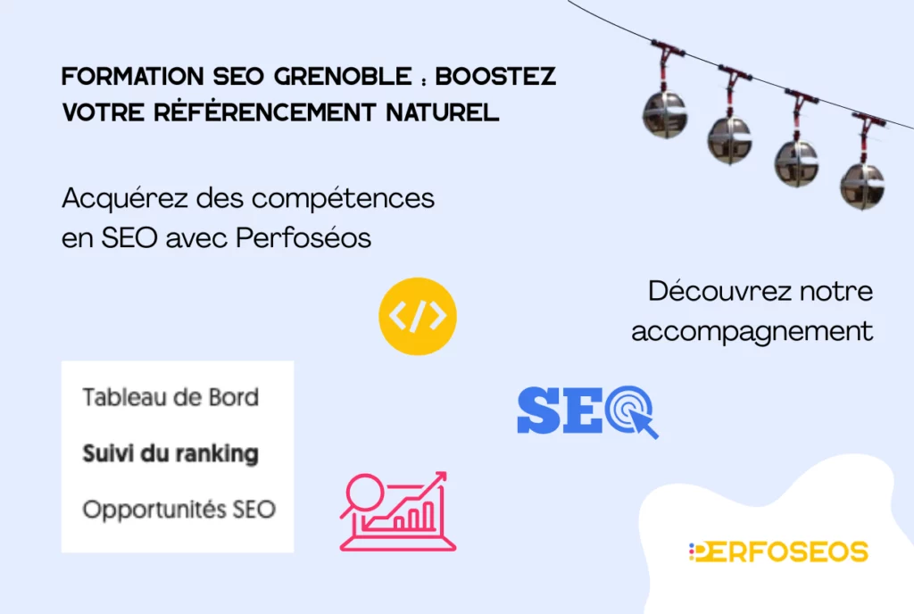 Illustration représentant la formation SEO Grenoble chez perfoséos