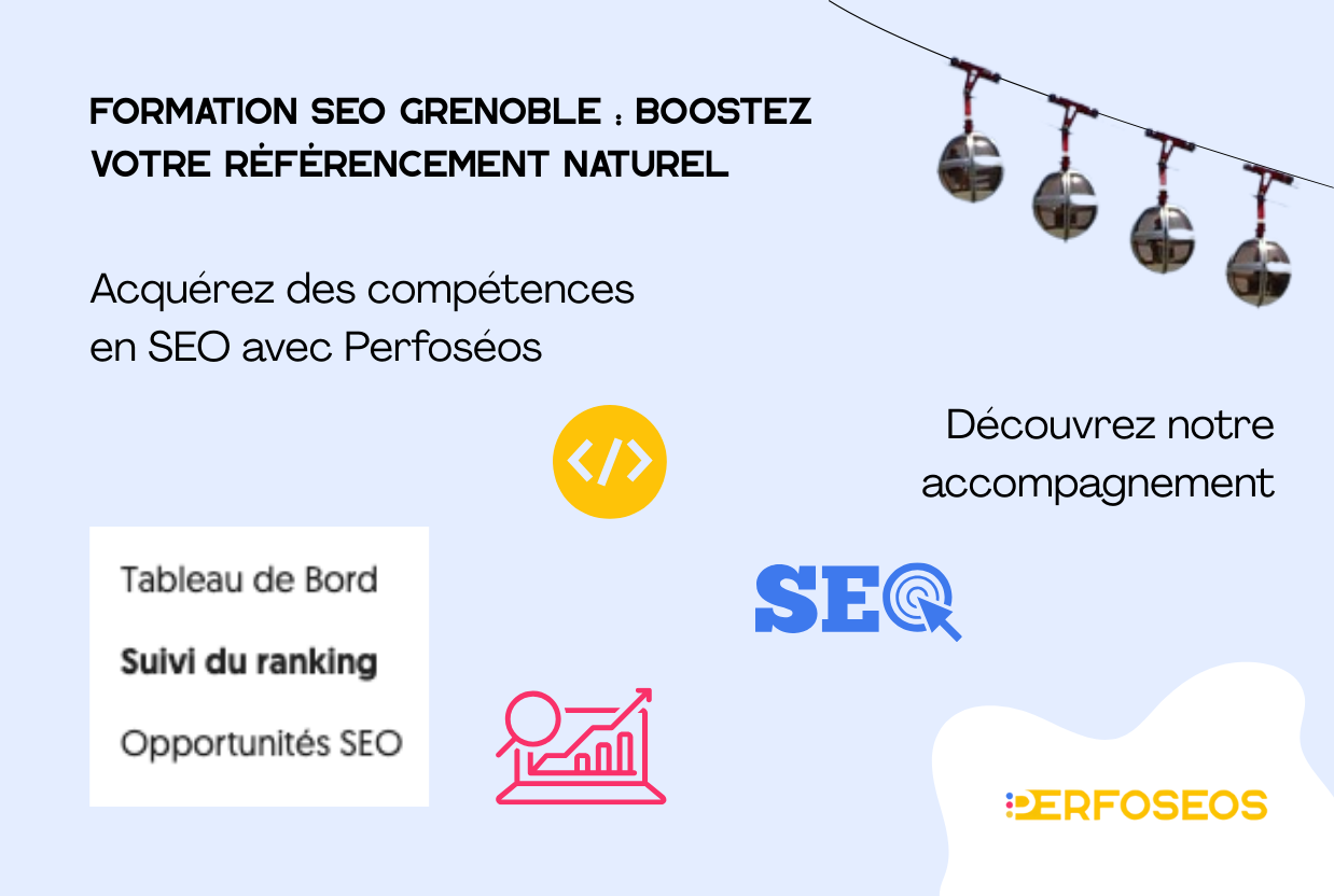 Illustration représentant la formation SEO Grenoble chez perfoséos