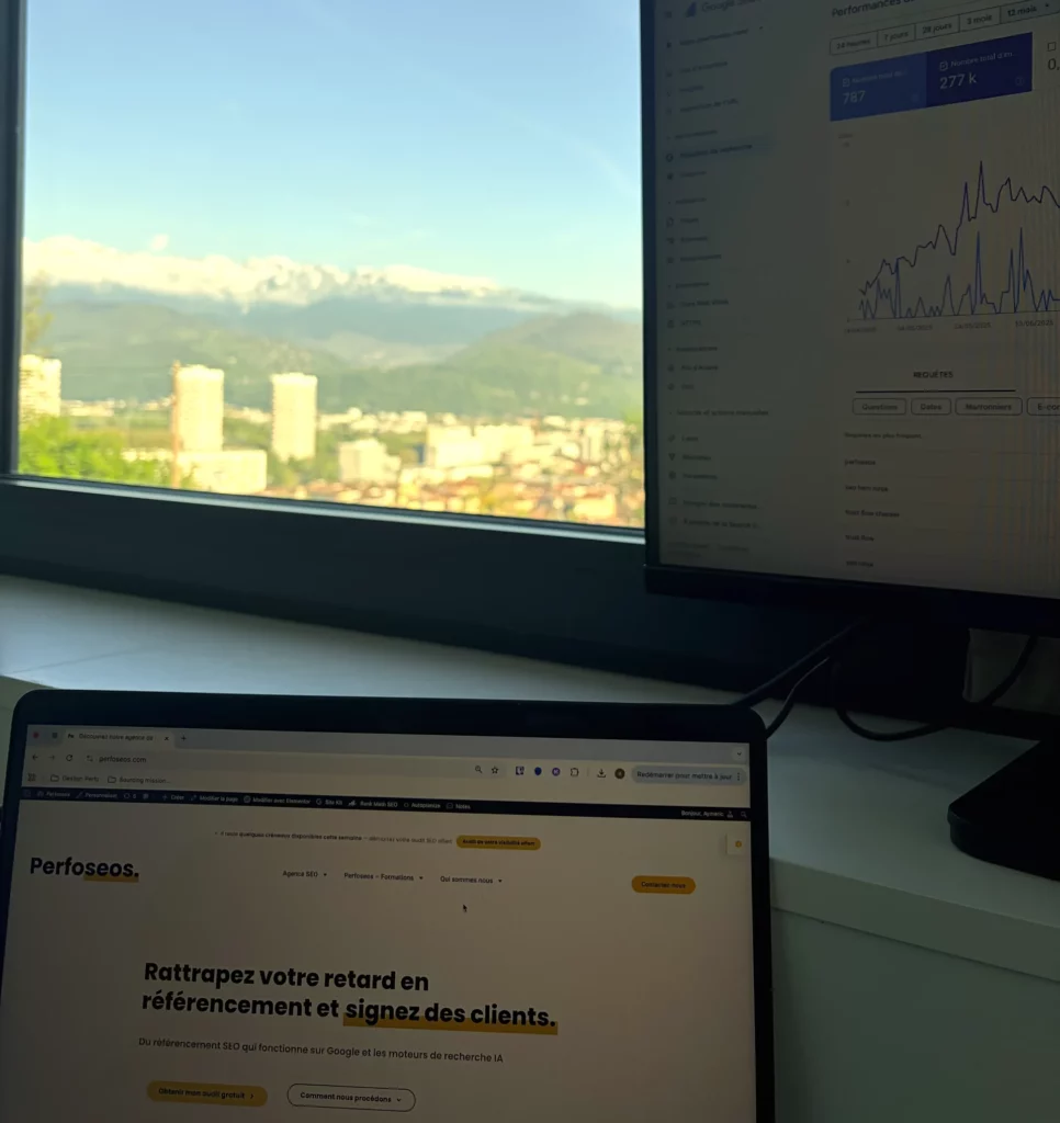 Photo depuis les bureaux de Babel Community, là ou est basé Perfoseos, entreprise de référencement Grenoble